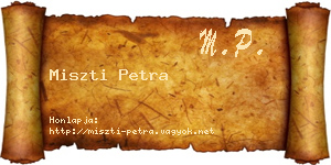 Miszti Petra névjegykártya